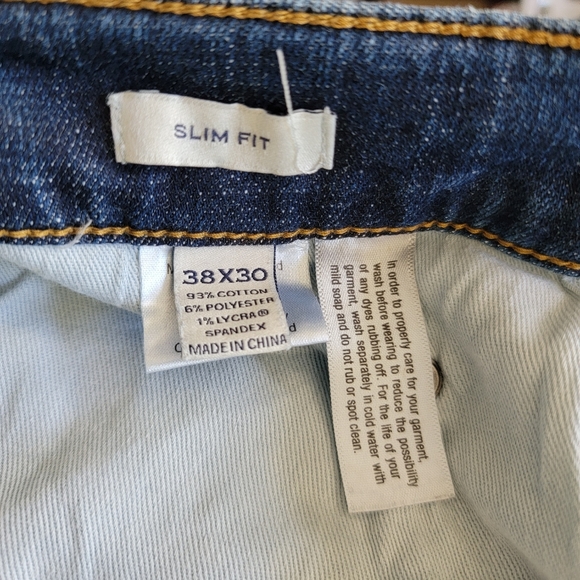 Joseph Abboud Saltwater Dark Blue Wash Slim Fit Jeans - Picture 8 of 8